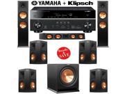 Klipsch RP 280F 7.1 Reference Premiere Home Theater System with Yamaha RX V781BL 7.2 Ch Network A V Receiver