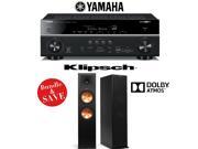 Yamaha RX V781BL 7.2 Channel 4K A V Receiver 1 Pair of Klipsch RP 280FA Dolby Atmos Floorstanding Loudspeakers Bundle