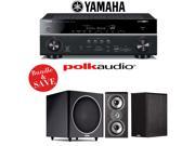 Yamaha RX V781BL 7.2 Channel 4K A V Receiver Polk Audio TSi 200 Polk Audio PSW110 2.1 Home Theater Package