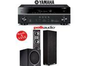 Yamaha RX V781BL 7.2 Channel 4K A V Receiver Polk Audio TSi 400 Polk Audio PSW110 2.1 Home Theater Package