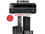 Yamaha RX V781BL 7.2 Channel 4K A V Receiver Polk Audio TSi 400 Polk Audio CS10 Polk Audio PSW110 3.1 Home Theater Package