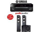Yamaha RX A1060BL AVENTAGE 7.2 Channel Dolby Atmos Network A V Receiver Polk Audio S50 Polk Audio PSW110 2.1 Home Theater Package