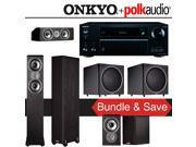 Polk Audio TSi 300 5.2 Ch Home Theater System with Onkyo TX NR656 7.2 Ch Network AV Receiver