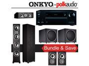 Polk Audio TSi 500 5.2 Ch Home Theater System with Onkyo TX NR656 7.2 Ch Network AV Receiver