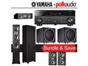 Polk Audio TSi 400 5.2 Ch Home Theater System with Yamaha AVENTAGE RX A760BL 7.2 Ch Network AV Receiver