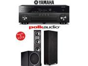 Yamaha AVENTAGE RX A860BL 7.2 Channel Network AV Receiver Polk Audio TSi 400 Polk Audio PSW125 2.1 Home Theater Package