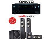 Polk Audio Signature S50 5.1 Ch Home Theater Speaker System with Onkyo TX NR656 7.2 Ch Network AV Receiver