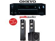 Onkyo TX NR656 7.2 Channel Network A V Receiver Polk Audio S60 Polk Audio PSW125 2.1 Ch Home Theater Package