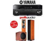Yamaha AVENTAGE RX A860BL 7.2 Channel Network AV Receiver Polk Audio TSi 300 Polk Audio PSW125 2.1 Home Theater Package Cherry