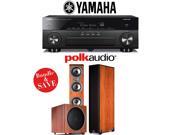 Yamaha AVENTAGE RX A860BL 7.2 Channel Network AV Receiver Polk Audio TSi 500 Polk Audio PSW125 2.1 Home Theater Package Cherry