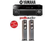 Yamaha RX A3060BL AVENTAGE 11.2 Channel Network A V Receiver 1 Pair of Polk Audio Signature S50 Floorstanding Loudspeakers Walnut Bundle