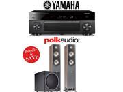 Yamaha RX A3060BL AVENTAGE 11.2 Channel Network A V Receiver Polk Audio S50 Polk Audio PSW125 2.1 Ch Home Theater Package Walnut