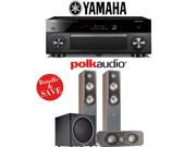 Yamaha RX A3060BL AVENTAGE 11.2 Channel Network A V Receiver Polk Audio S50 Polk Audio S30 Polk Audio PSW125 3.1 Ch Home Theater Package Walnut