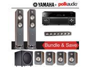 Polk Audio Signature S55 7.1 Ch Home Theater Speaker System Walnut with Yamaha AVENTAGE RX A3060BL 11.2 Ch Network AV Receiver