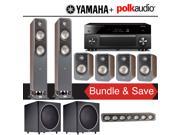 Polk Audio Signature S55 7.2 Ch Home Theater Speaker System Walnut with Yamaha AVENTAGE RX A3060BL 11.2 Ch Network AV Receiver