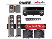 Polk Audio Signature S60 5.2 Ch Home Theater Speaker System Walnut with Yamaha AVENTAGE RX A3060BL 11.2 Ch Network AV Receiver