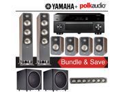 Polk Audio Signature S60 7.2 Ch Home Theater Speaker System Walnut with Yamaha AVENTAGE RX A3060BL 11.2 Ch Network AV Receiver