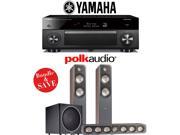 Yamaha RX A2060BL AVENTAGE 9.2 Channel Network A V Receiver Polk Audio S55 Polk Audio S35 Polk Audio PSW125 3.1 Ch Home Theater Package Walnut