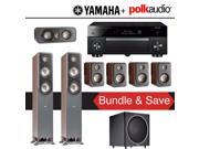 Polk Audio Signature S50 7.1 Ch Home Theater Speaker System Walnut with Yamaha AVENTAGE RX A1060BL 7.2 Ch Network AV Receiver