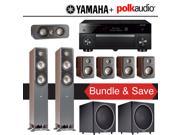 Polk Audio Signature S50 7.2 Ch Home Theater Speaker System Walnut with Yamaha AVENTAGE RX A1060BL 7.2 Ch Network AV Receiver