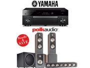 Polk Audio Signature S55 5.1 Ch Home Theater Speaker System Walnut with Yamaha AVENTAGE RX A1060BL 7.2 Ch Network AV Receiver