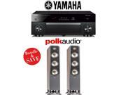 Yamaha RX A1060BL AVENTAGE 7.2 Channel Dolby Atmos Network A V Receiver 1 Pair of Polk Audio Signature S60 Floorstanding Loudspeakers Walnut Bundle