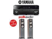Yamaha AVENTAGE RX A860BL 7.2 Channel Network AV Receiver 1 Pair of Polk Audio Signature S50 Floorstanding Loudspeakers Walnut Bundle