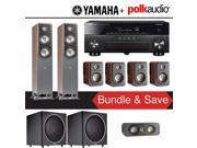 Polk Audio Signature S50 7.2 Ch Home Theater Speaker System Walnut with Yamaha AVENTAGE RX A860BL 7.2 Ch Network AV Receiver