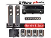 Polk Audio Signature S55 7.1 Ch Home Theater Speaker System Walnut with Yamaha AVENTAGE RX A860BL 7.2 Ch Network AV Receiver