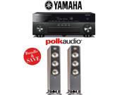 Yamaha AVENTAGE RX A860BL 7.2 Channel Network AV Receiver 1 Pair of Polk Audio Signature S60 Floorstanding Loudspeakers Walnut Bundle