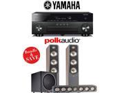 Yamaha AVENTAGE RX A860BL 7.2 Channel Network AV Receiver Polk Audio S60 Polk Audio S35 Polk Audio PSW125 3.1 Ch Home Theater Package Walnut