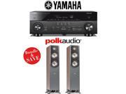 Yamaha AVENTAGE RX A760BL 7.2 Channel Network A V Receiver 1 Pair of Polk Audio Signature S50 Floorstanding Loudspeakers Walnut Bundle
