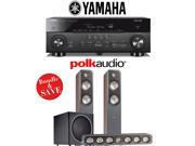 Yamaha AVENTAGE RX A760BL 7.2 Channel Network A V Receiver Polk Audio S55 Polk Audio S35 Polk Audio PSW125 3.1 Ch Home Theater Package Walnut