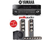Yamaha AVENTAGE RX A760BL 7.2 Channel Network A V Receiver Polk Audio S60 Polk Audio S35 Polk Audio PSW125 3.1 Ch Home Theater Package Walnut