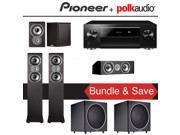 Pioneer Elite SC LX701 9.2 Ch Network AV Receiver Polk Audio TSi 300 Polk Audio TSi 100 Polk Audio CS10 Polk Audio PSW125 5.2 Ch Home Theater Package