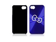 Apple iPhone 4 4S 4G Blue A606 Aluminum Hard Back Case Cute Bow