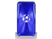 Apple iPhone 3G 3GS Blue C247 Aluminum Metal Back Case Soccer Ball