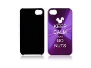 Apple iPhone 4 4S 4G Purple A2087 Aluminum Hard Back Case Cover Keep Calm Don t Go Nuts Squirrel