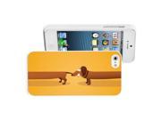 Apple iPhone 4 4S 4G White 4W607 Hard Back Case Cover Color Cartoon Dachshund Wiener Dog Chasing Tail