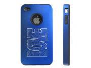 Apple iPhone 4 4S 4G Blue D1193 Aluminum Silicone Case Cover Valentine Love Maze