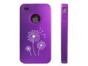 Apple iPhone 4 4S Purple D9739 Aluminum Silicone Case Cover Dandelions