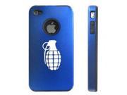 Apple iPhone 4 4S 4G Blue D1355 Aluminum Silicone Case Cover Grenade