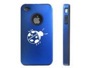 Apple iPhone 4 4S 4G Blue D1490 Aluminum & Silicone Case Cover Ladybug Apple iPhone 4 4S 4G Blue D1490 Aluminum & Silicone Case Cover Ladybug