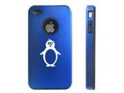 Apple iPhone 4 4S 4G Blue D212 Aluminum Silicone Case Penguin