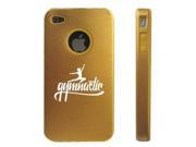 Apple iPhone 4 4S 4G Yellow Gold DD219 Aluminum Silicone Case Gymnastic Calligraphy