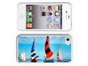 Apple iPhone 5 White 5W94 Hard Back Case Cover Color Sailboats Blue Sky