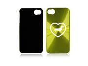 Apple iPhone 4 4S 4G Green A1866 Aluminum Hard Back Case Cover Heart Love Dachshund Puppy Dog