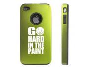 Apple iPhone 4 4S Green D5703 Aluminum Silicone Case Cover Go Hard in the Paint Basketball