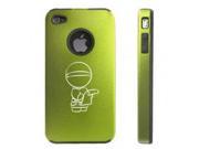 Apple iPhone 4 4S 4G Green D1142 Aluminum Silicone Case Cover Monk Ninja