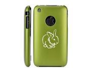 Apple iPhone 3G 3GS Green E186 Aluminum Metal Back Case Cute Bunny